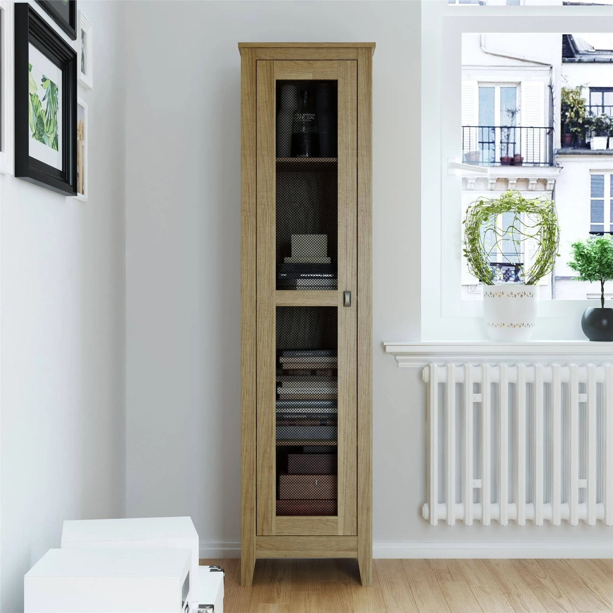 18 inch Wide Storage Cabinet with Mesh Door H58593
