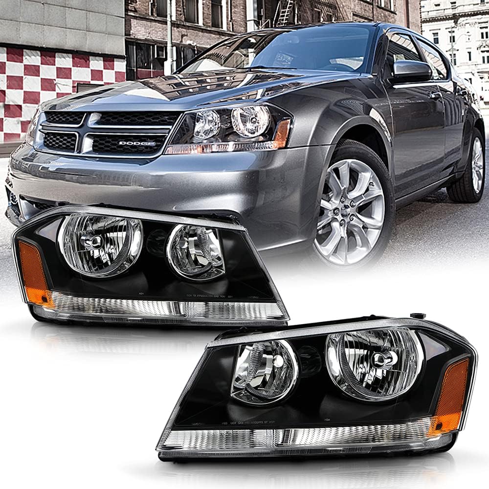 Black Headlights Replacement Driver + Passenger Side P7264