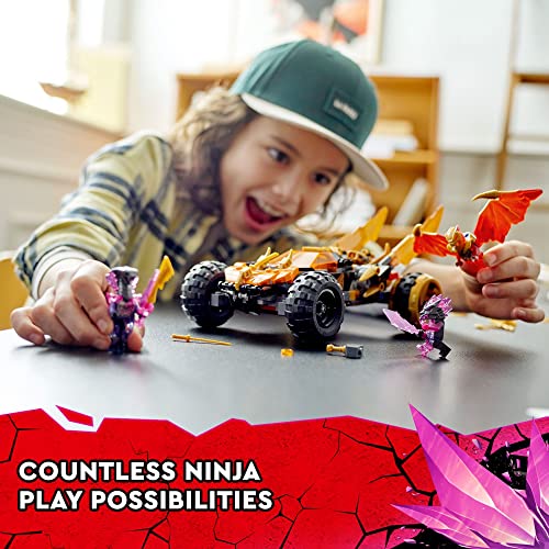 Cole’s Dragon Cruiser Car Toy with Golden Kai, Cole and Snake Warrior Minifigures C88674