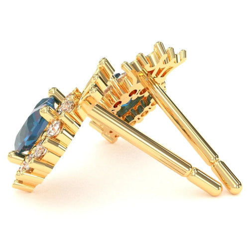 14k Yellow Gold Alexandrite Stud Earrings J51932