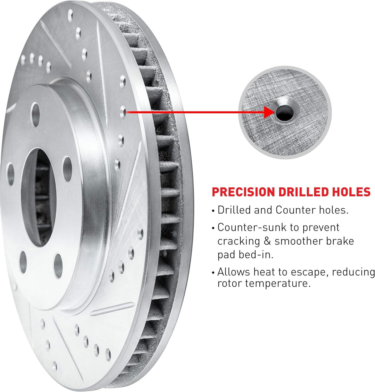 Rear Drilled and Slotted Brake Rotors Y27544