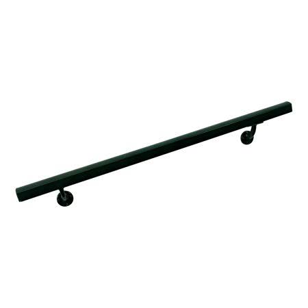 Aluminum Wall Handrail with Mounts, 13& Length, Evergreen H864063