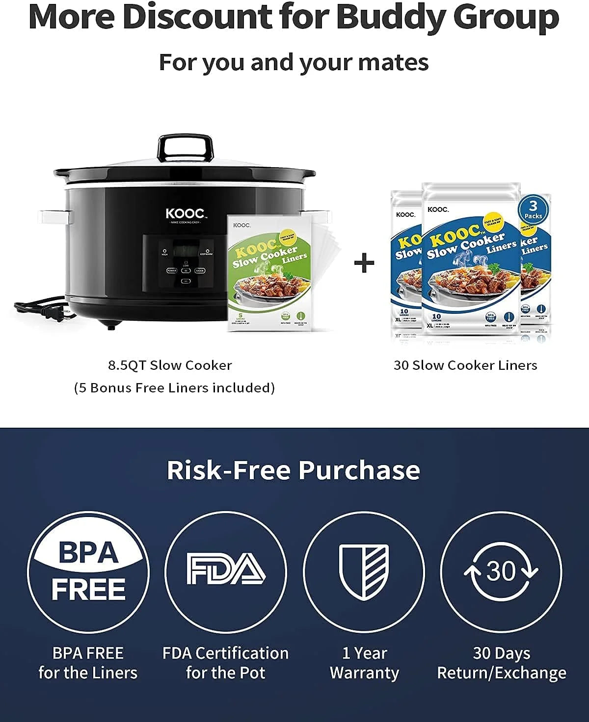 Programmable Slow Cooker 8.5-Quart with 30 Liners C7114