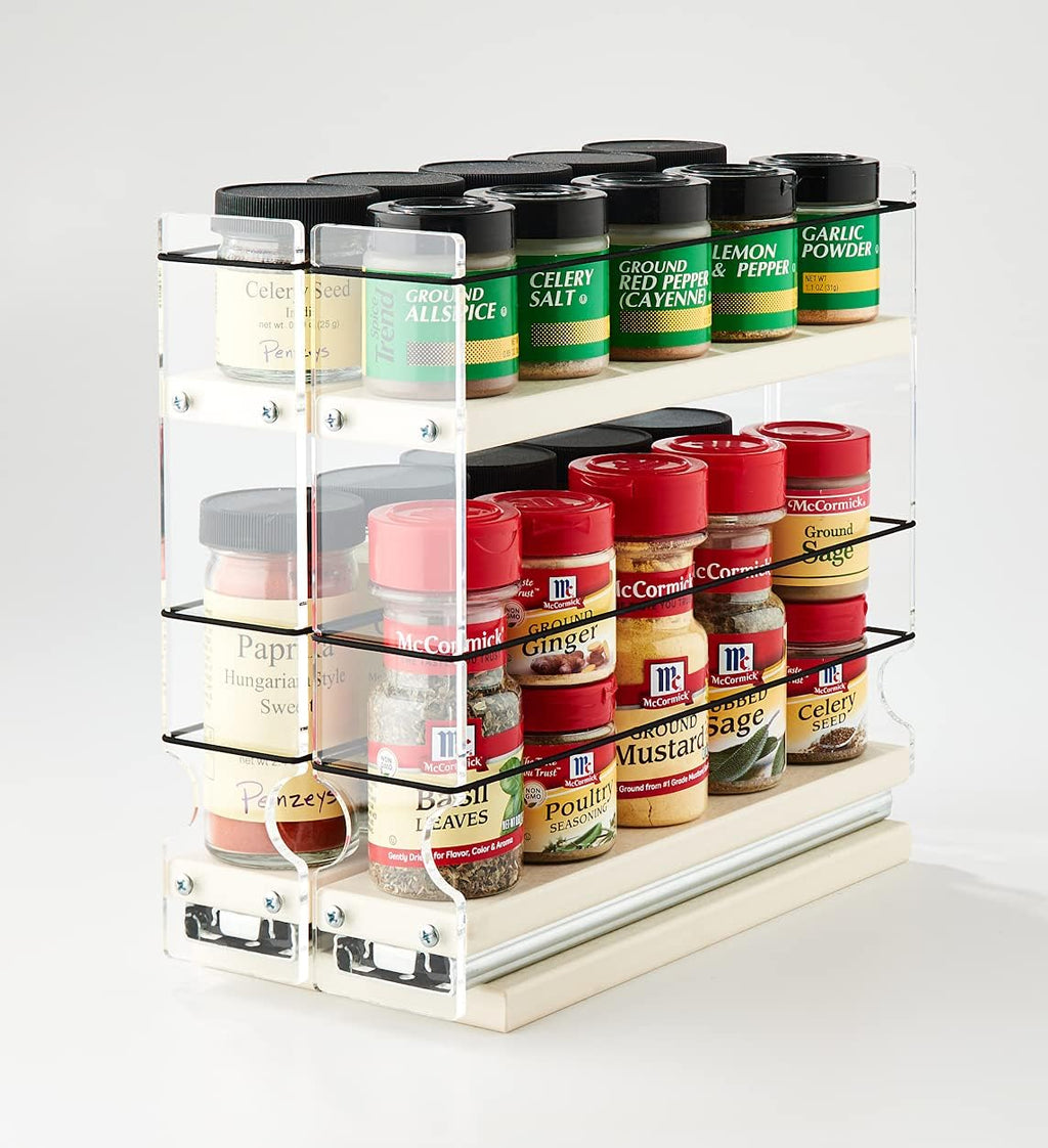 22x1.5x11 Spice Rack with 2 Drawers and 2 Shelves O29029