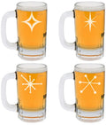 12oz Beer Mug Stein Glass Set of 4 L4971