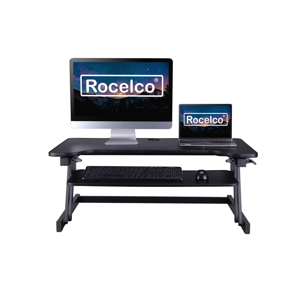 Height Adjustable Standing Desk Converter Black G229147