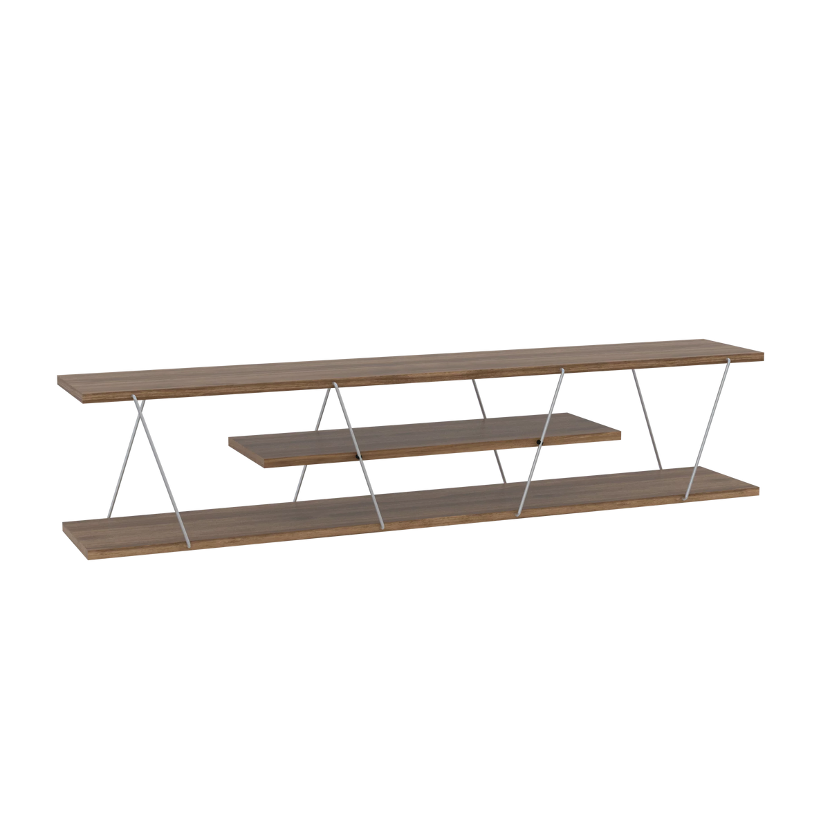 Mid Century Modern 4 Shelves Metal 56 inch Low Tv Stand Z509