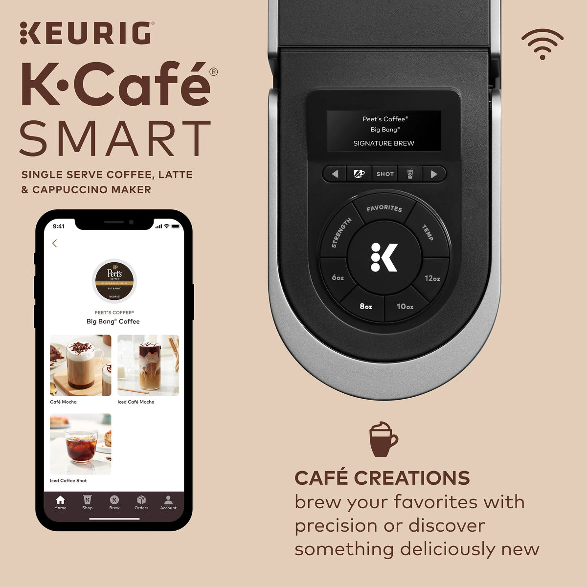 Single Serve K-Cup Pod Coffee Latte and Cappuccino Maker Black A411