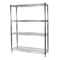 Chrome Wire Shelving Unit, 4 Shelves A5757