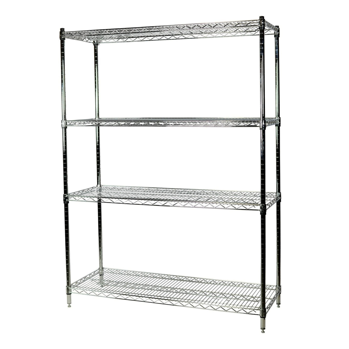 Chrome Wire Shelving Unit, 4 Shelves A5757