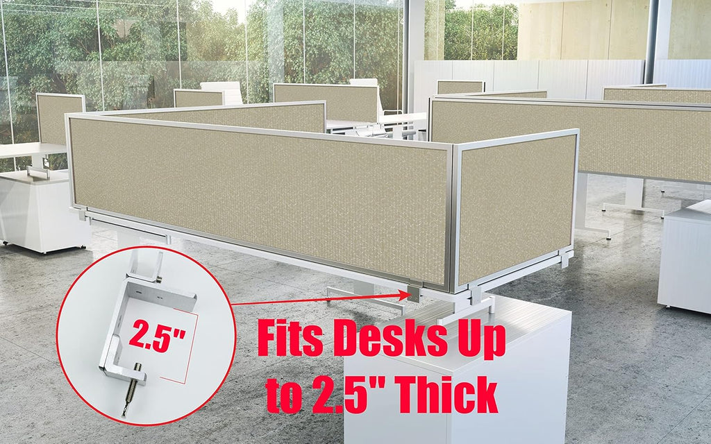 Acoustical Desk Mounted Privacy Panel R270