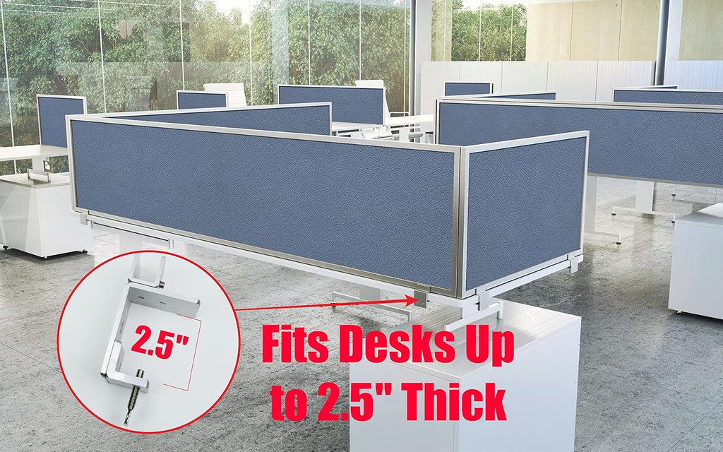 Acoustical Desk Mounted Privacy Panel R270