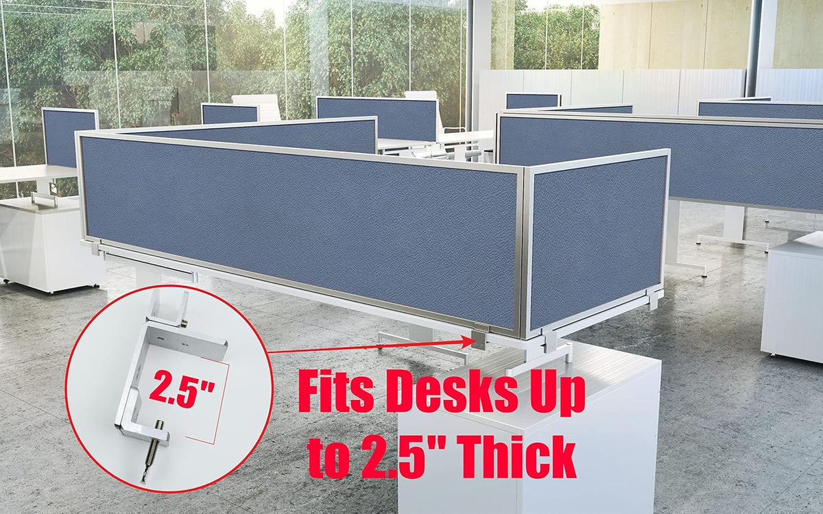 Acoustical Desk Mounted Privacy Panel R270