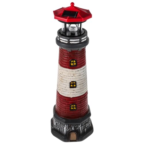 Solar Powered Rotating Lighthouse Statue D27185