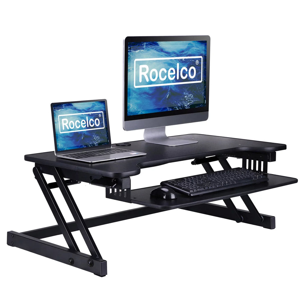 Height Adjustable Standing Desk Converter Black G229147