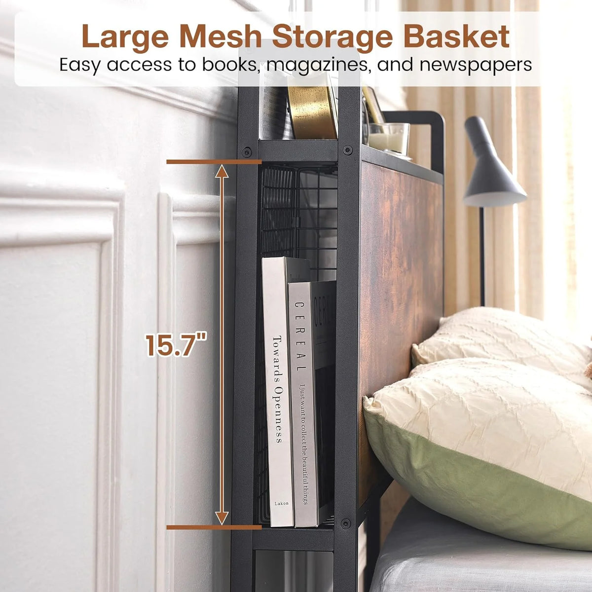 Queen Bed Frame with Storage Drawers and Charging Station U252510