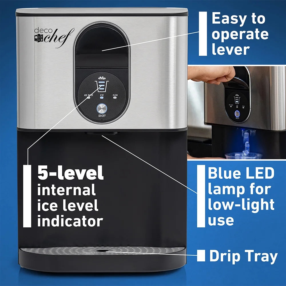 Self Dispensing Nugget Ice Maker Countertop 46LB Per Day H296639