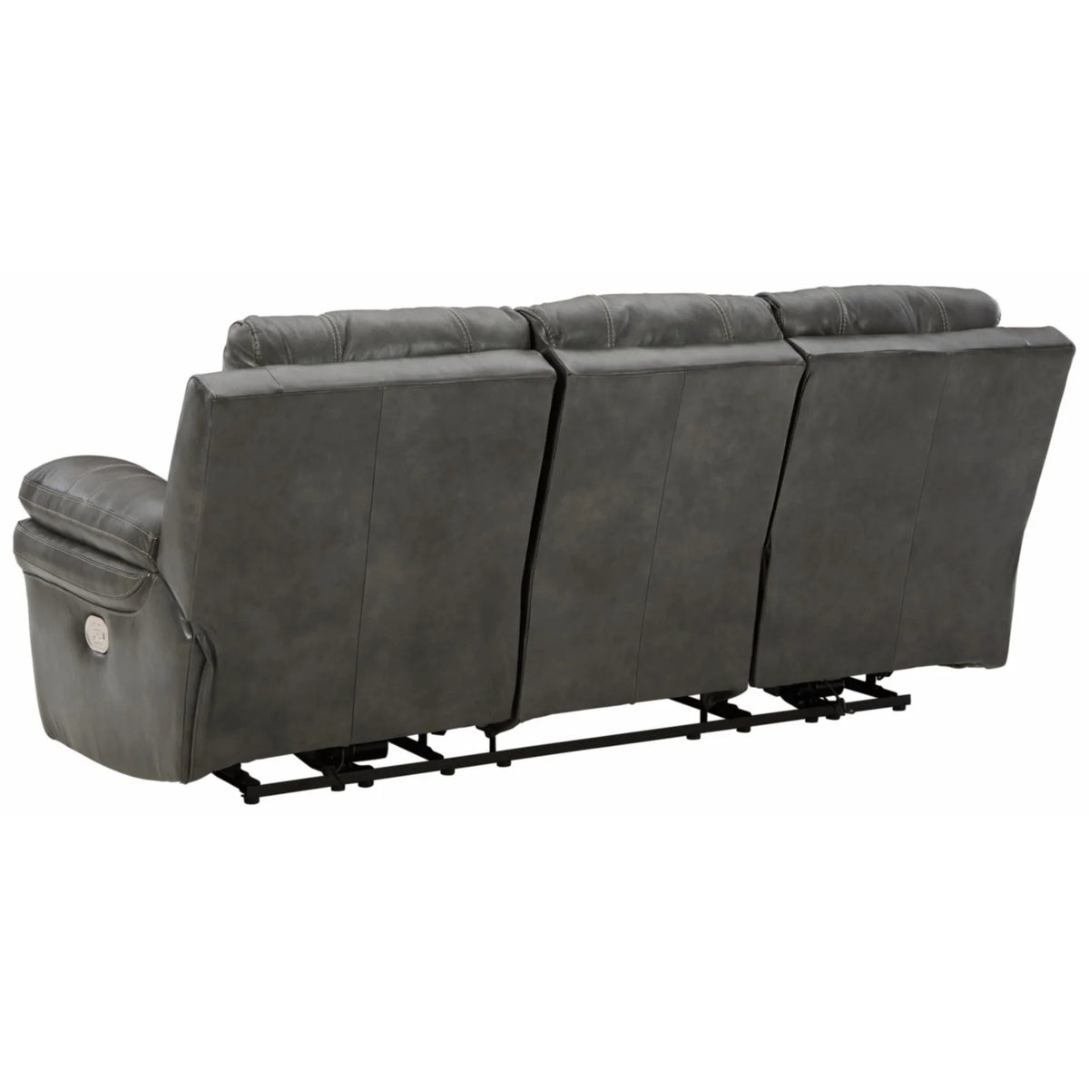 Chocolate Leather Power Reclining Sofa with Headrest R21501