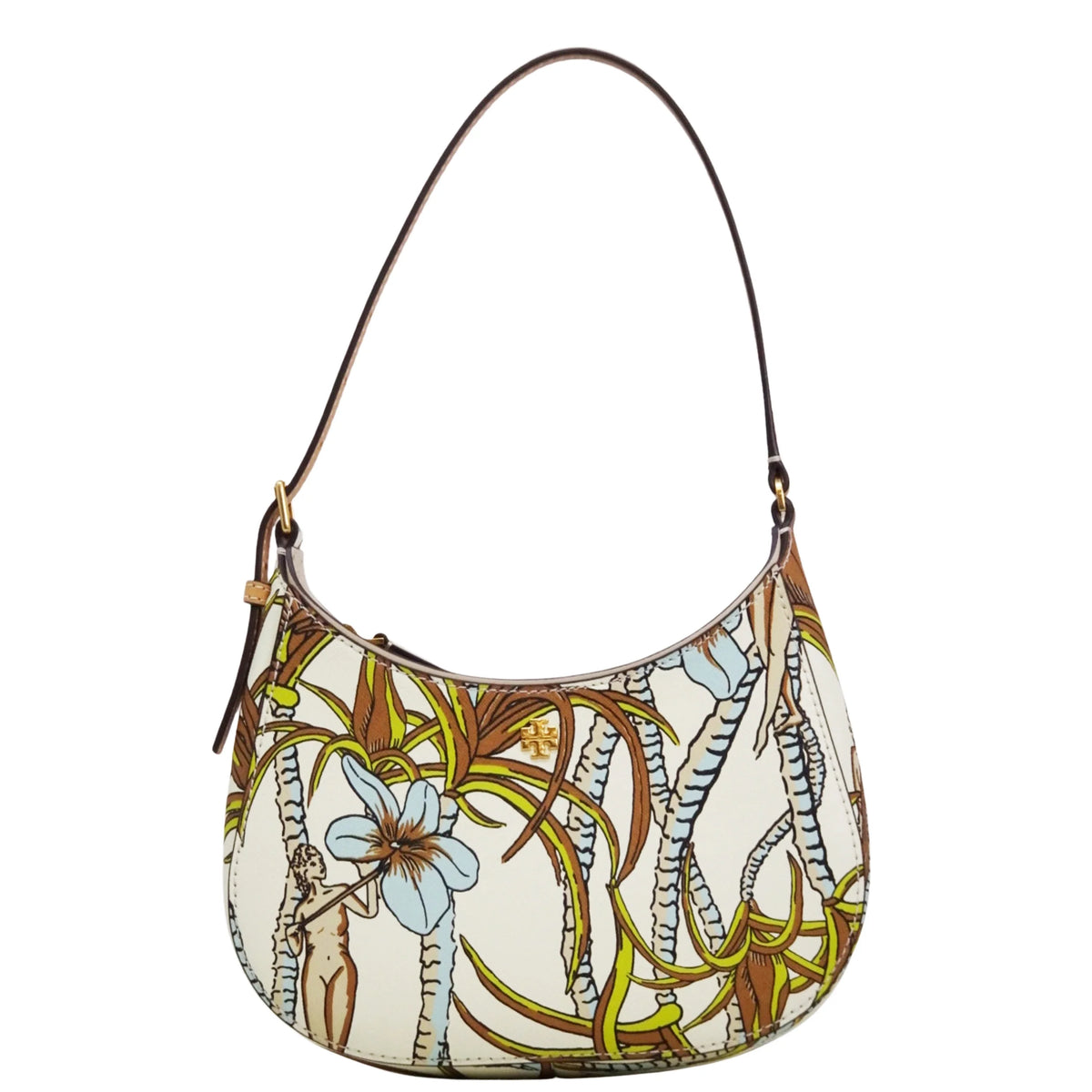 Printed Small Zip Shoulder Bag E767