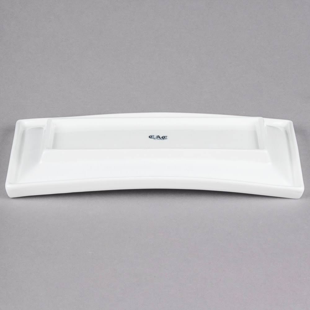 Porcelain Rectangular Thick Platter 11-1/2in. x 5-1/4in. O976