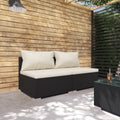 2 Piece Poly Rattan Patio Set with Cushions N38900