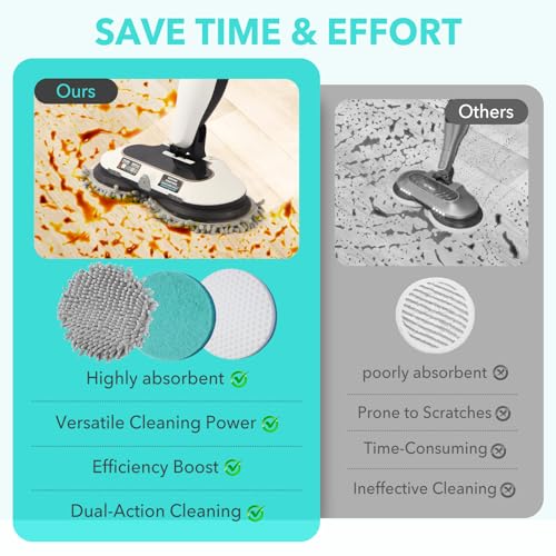 6 Packs Steam Mop Pads Replacement Washable Pad H1510