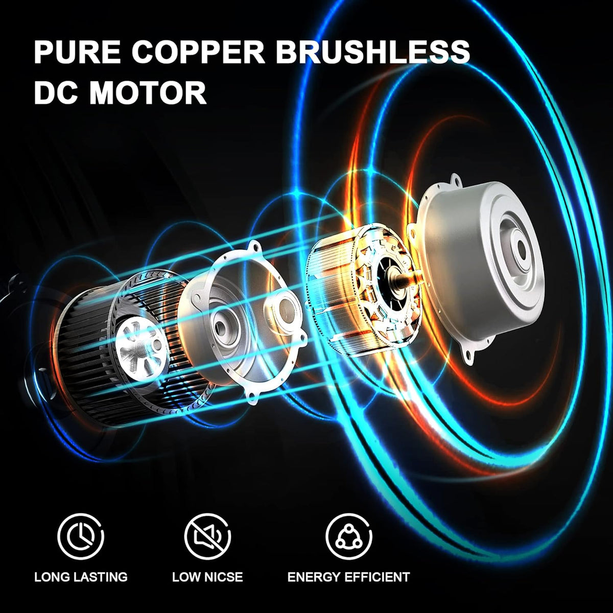 Cordless Rechargeable 12 Inch Floor Fan with Metal Blade R762