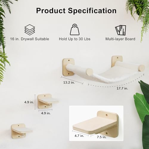 Cat Wall Hammock with Two Steps Set D530