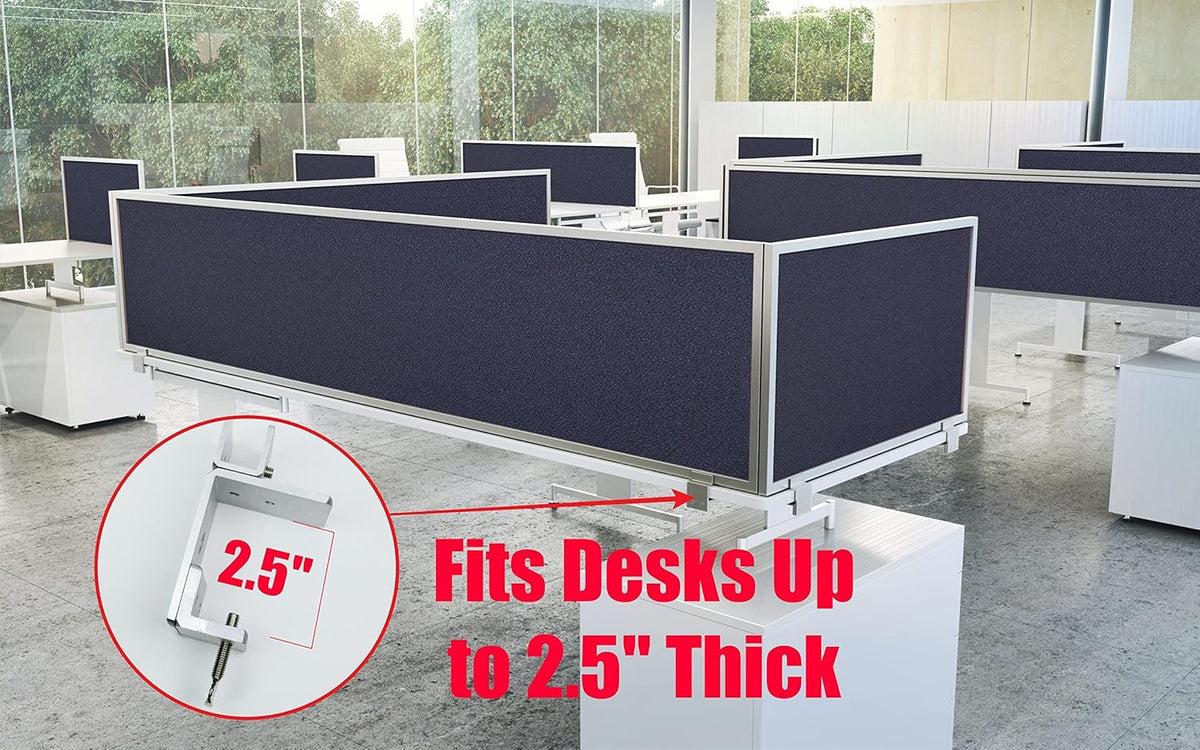 Acoustical Desk Mounted Privacy Panel R270