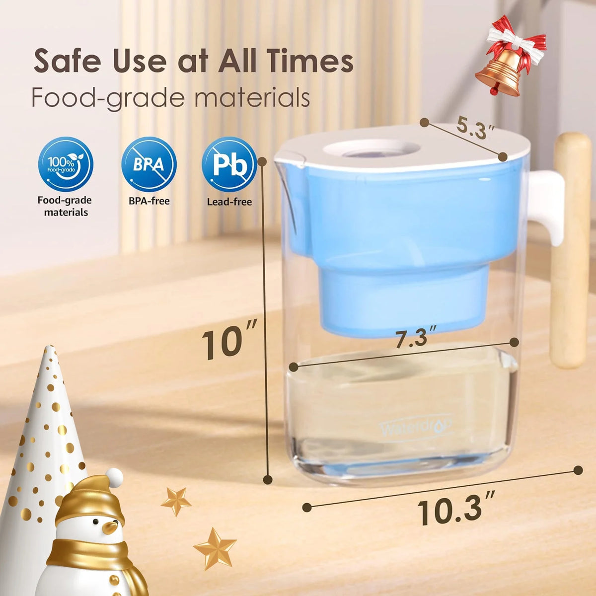 10-Cup Water Filter Pitcher with 1 Filter P502566