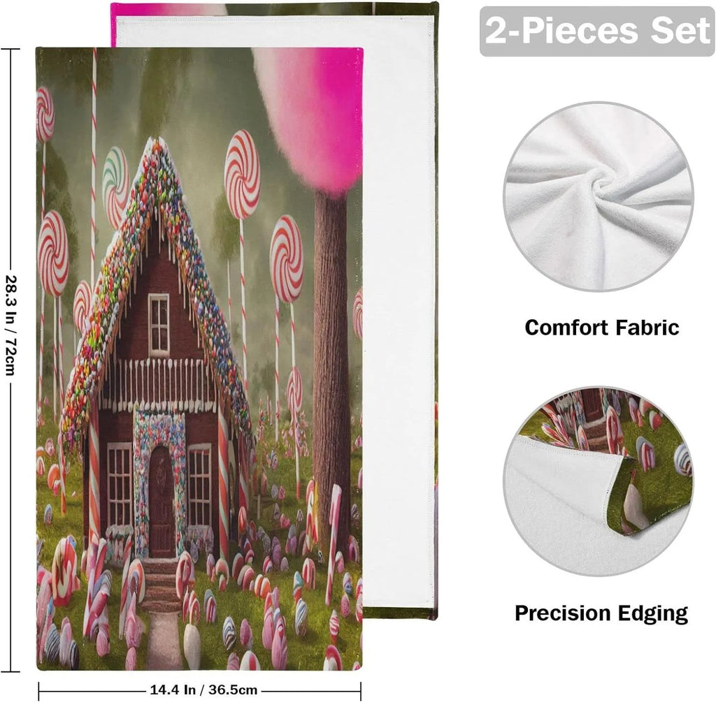 Gingerbread House Hand Towels 2 Pack T6049