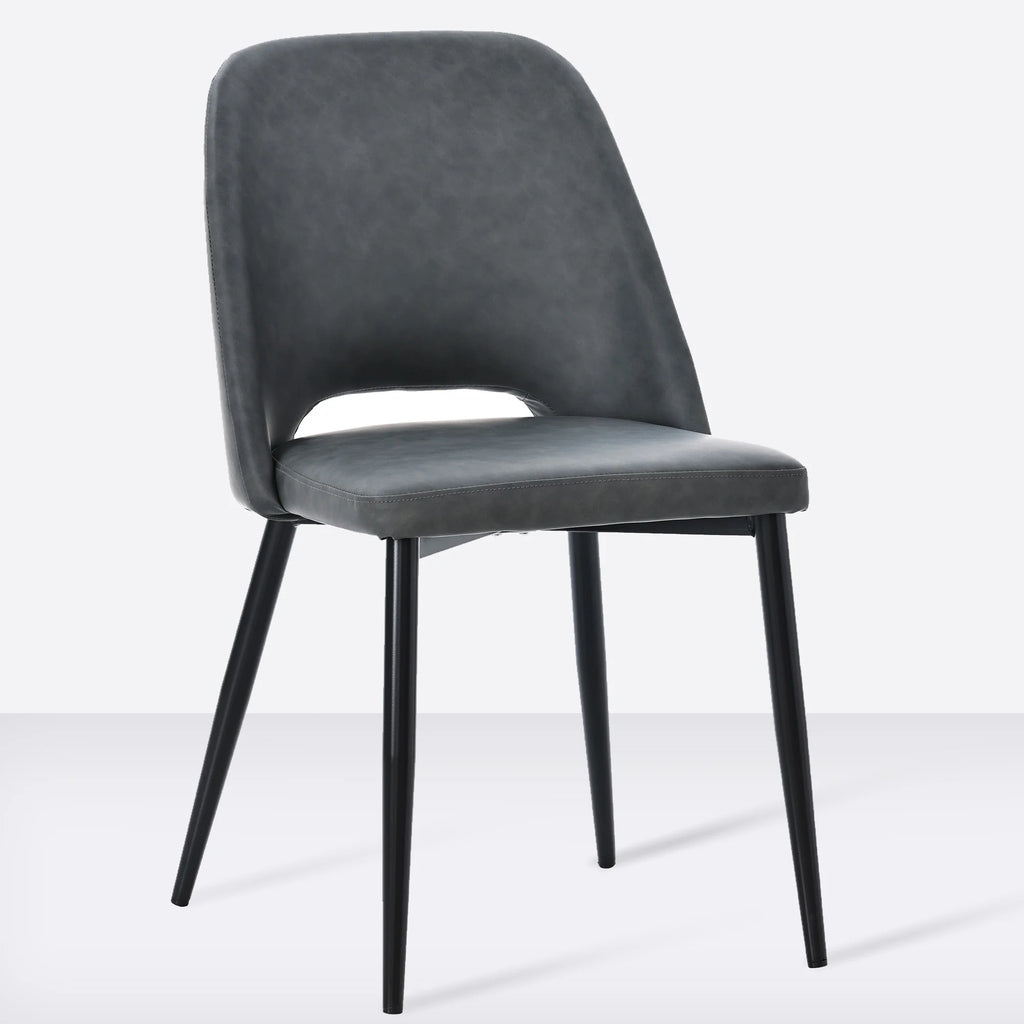 Black PU Leather Dining Chairs Set of 4 Z527762
