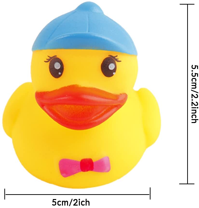 Yellow Rubber Ducks Preschool Bath Toys (Small Assorted 2.2''-12pcs) O154