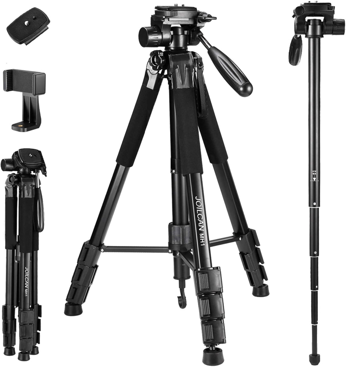 72-Inch Aluminum Tripod with 2 Quick Release Plates and Carrying Case H6723