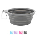 Collapsible Silicone Water Travel Bowl with Clip V661457
