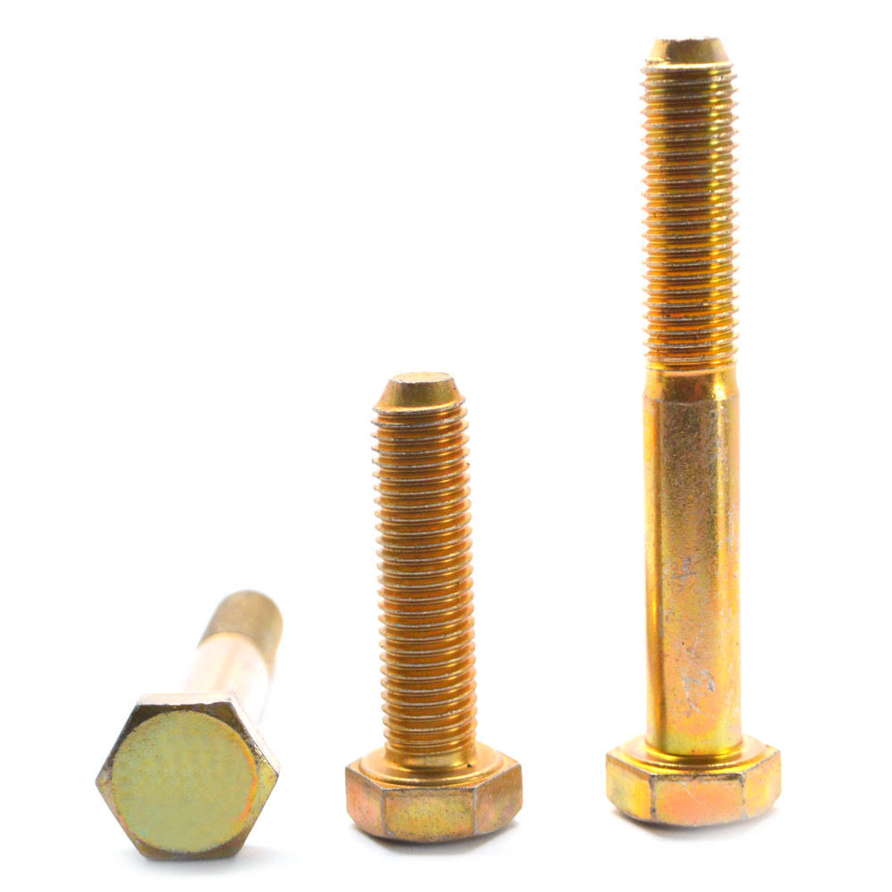 Hex Cap Screw (Bolt) - USA Alloy Steel Yellow Zinc Plated C485