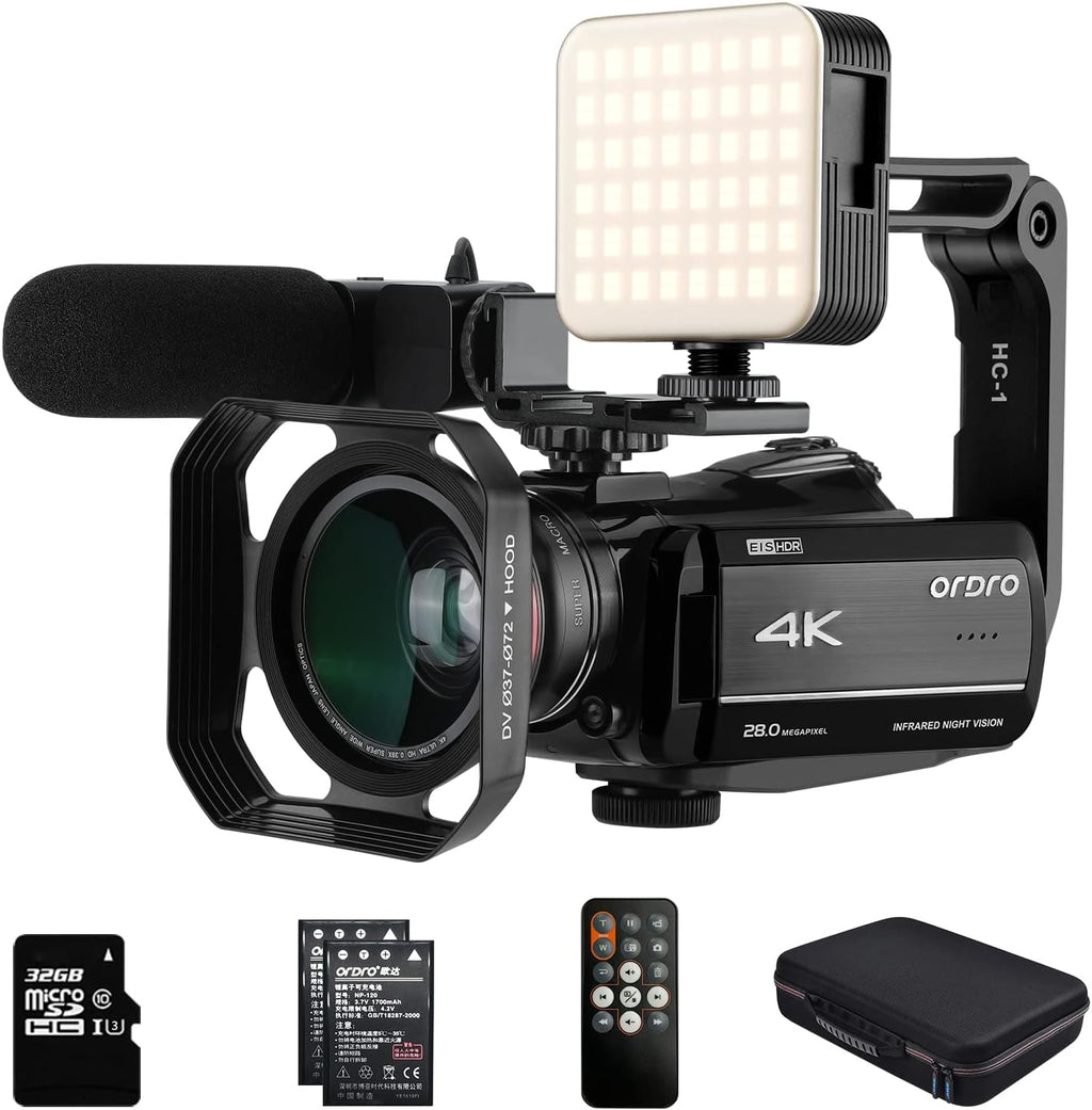4K 1080P 60FPS Video Camcorder with 30X Zoom Infrared Night Vision Q82459