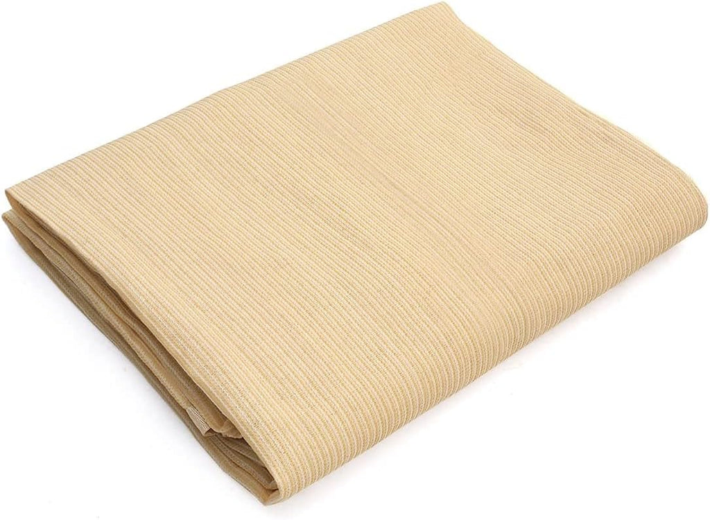 90% Shade Fabric Sun Shade Cloth Taped Edge with Grommets 12’ x 20’, Wheat N58022