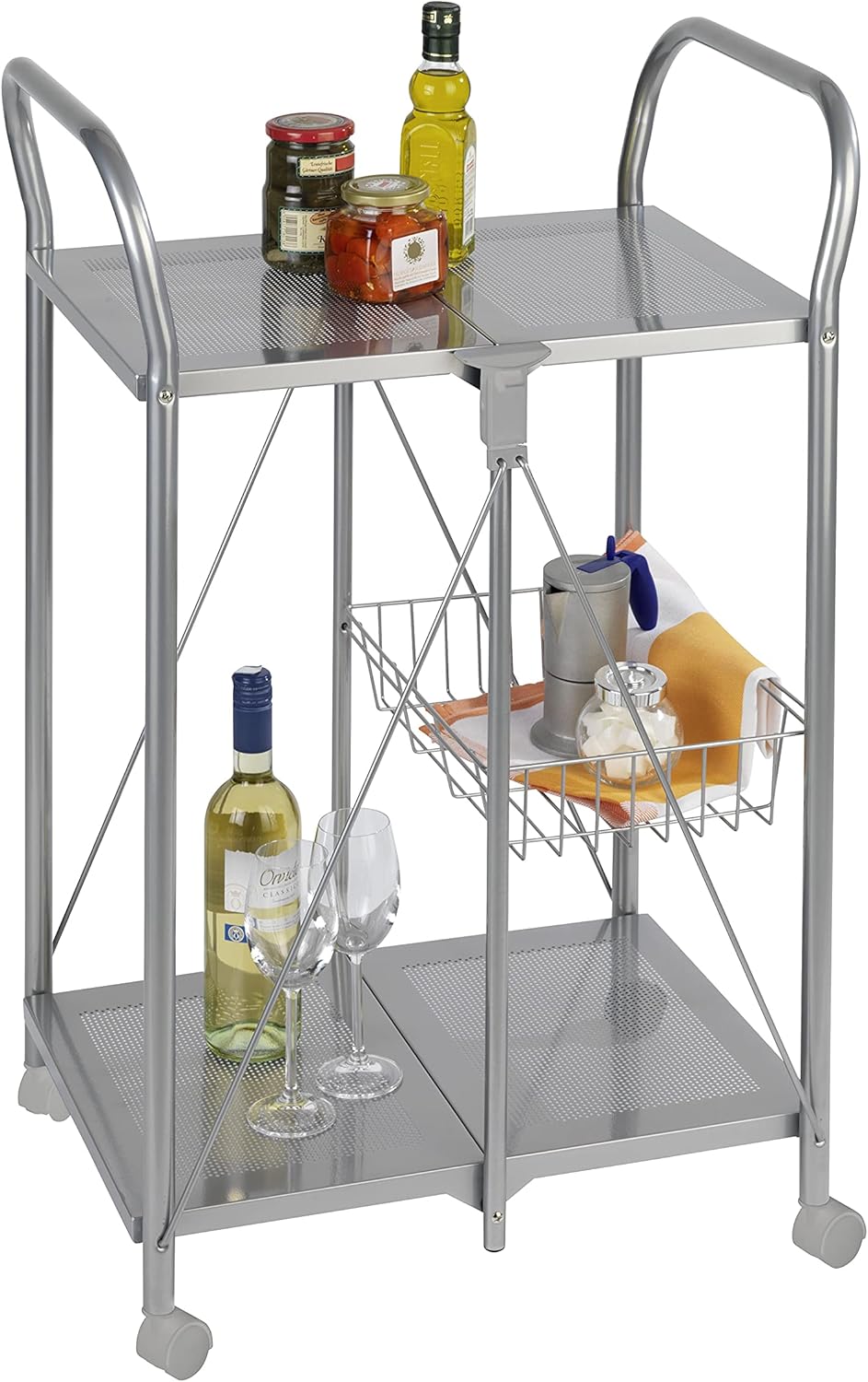 3 Tier Rolling Metal Cart Q64284