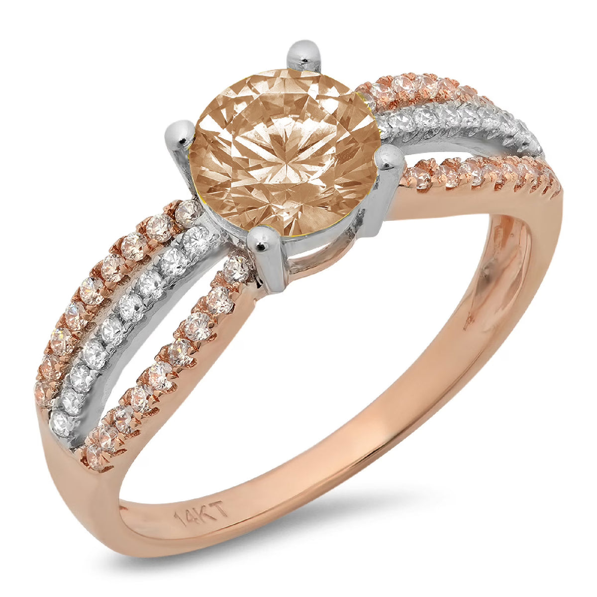 18k White Rose Gold Engagement Ring B42793