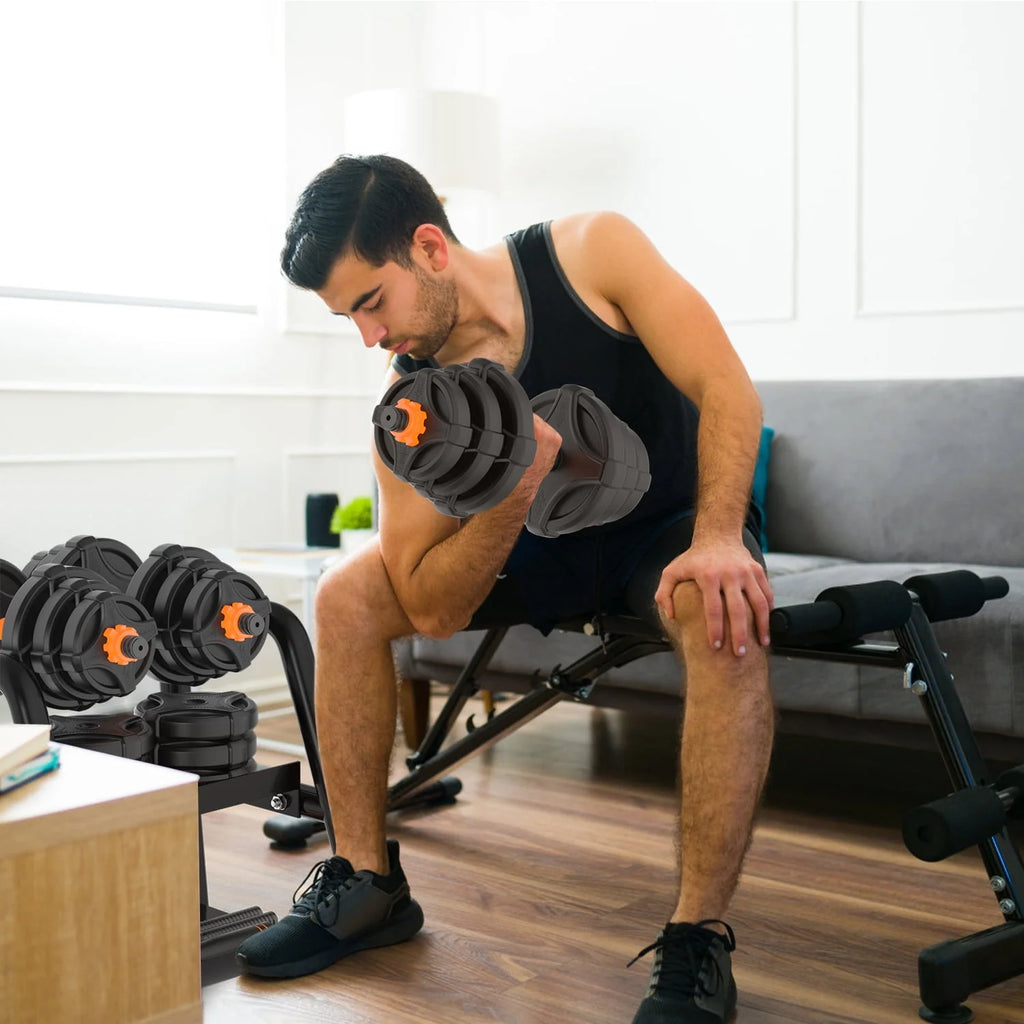 Adjustable Weight Dumbbell Set with Connector I500337