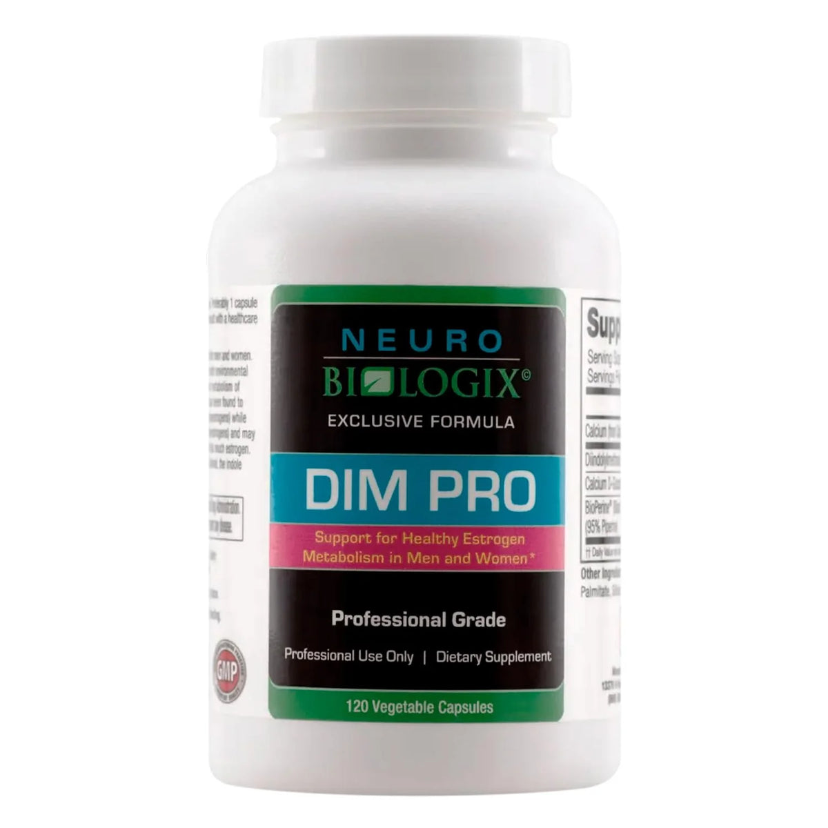 DIM Supplement with Diindolylmethane, Calcium, and Bioperine, 120 Vegetable Capsules G9707