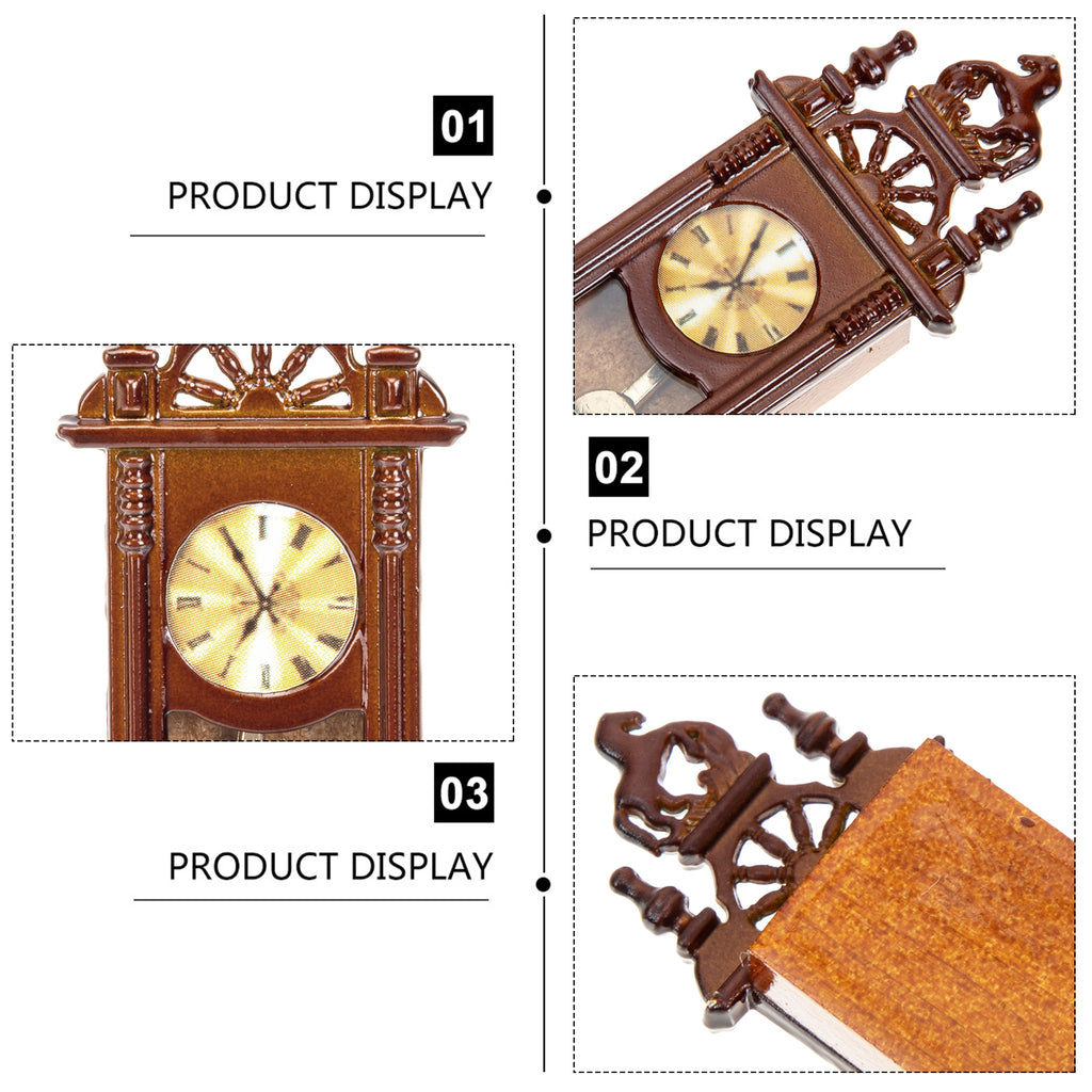 Metal Grandfather Clock Dollhouse Miniature W16305
