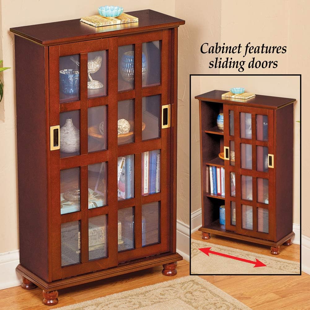 Wood Sliding Door Media Display Cabinet E7543