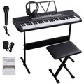 61 Key Portable Electric Piano Keyboard with Stand, Stool & Power Supply B119