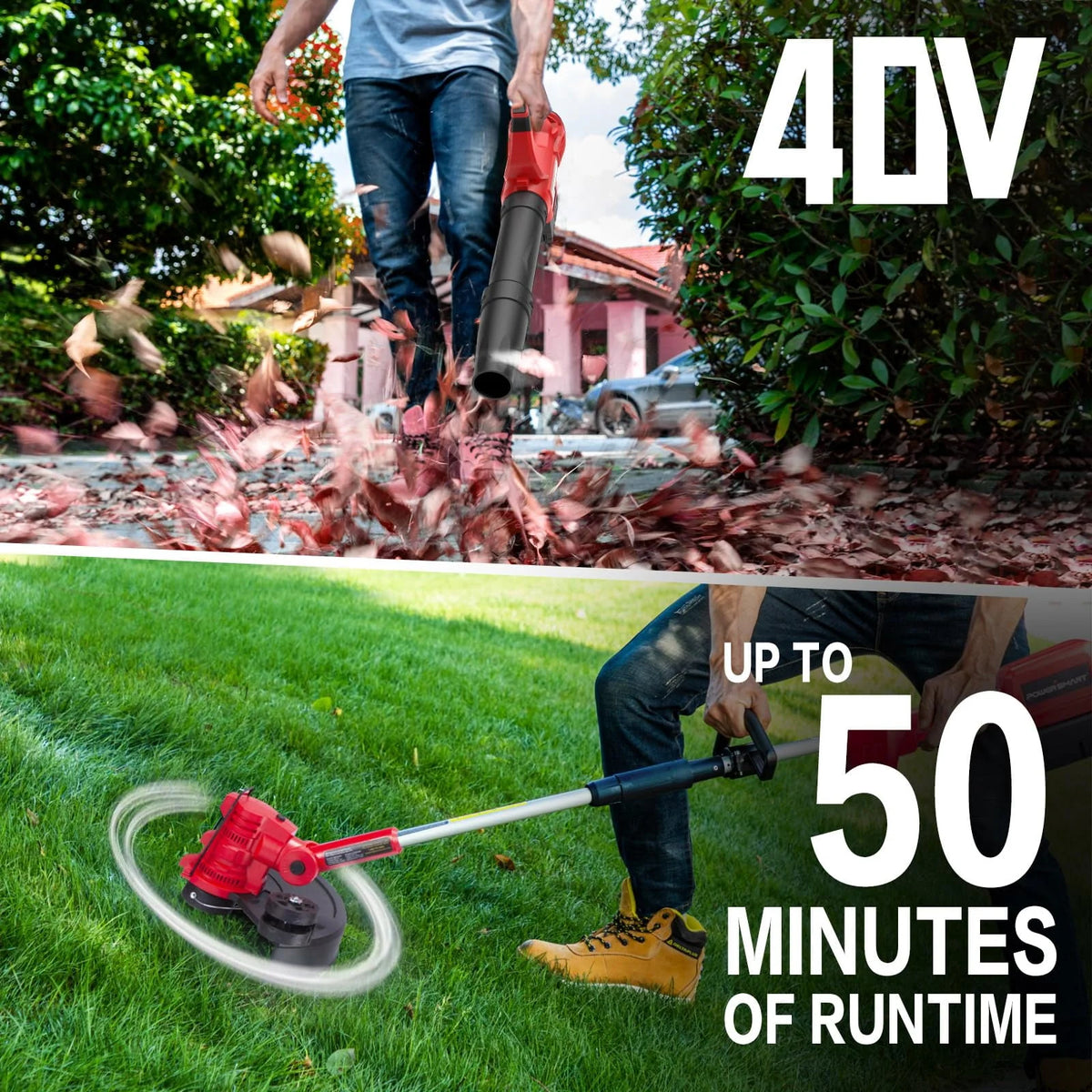 40V 4.0Ah Cordless String Trimmer/Edger and Blower Combo Kit A916257