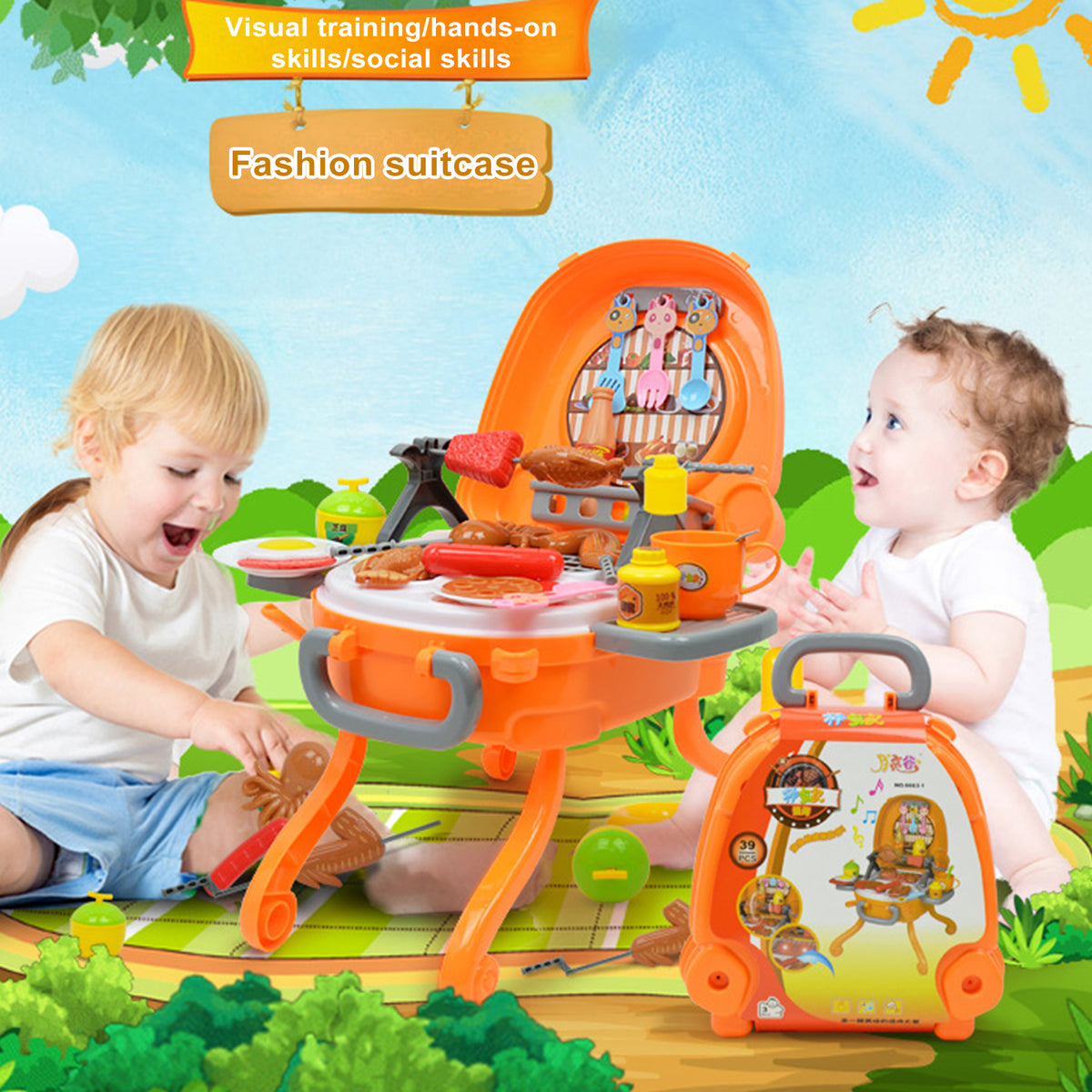 Portable BBQ Toy Set for Kids G444724