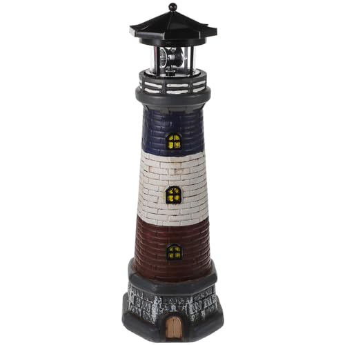 Solar Powered Rotating Lighthouse Statue D27185