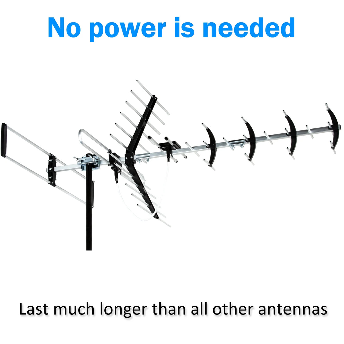Outdoor HDTV Antenna with Mounting Pole O14396