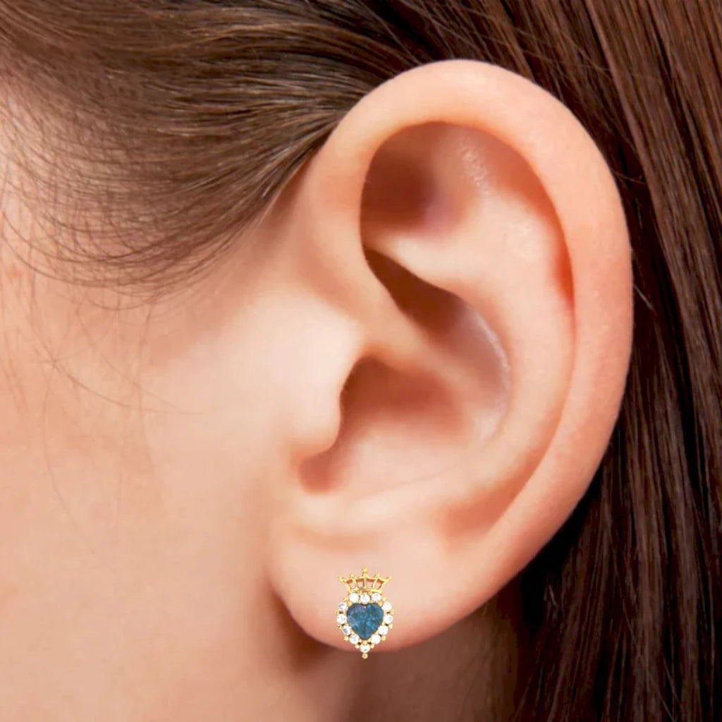 14k Yellow Gold Alexandrite Stud Earrings J51932